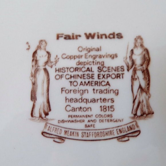 Fair Winds Brown by Alfred Meakin Luncheon Plate 9"  2914 - Picture 9 of 9